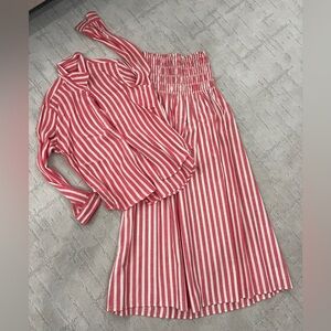 Universal Thread Striped Maxi Dress & Matching Shirt